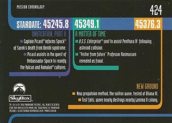 1996 SkyBox Star Trek: The Next Generation Season 5 #424 Mission Chronology Back