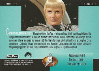 1996 SkyBox Star Trek: The Next Generation Season 5 #431 Redemption Part II Back