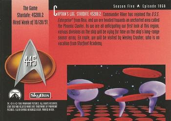 1996 SkyBox Star Trek: The Next Generation Season 5 #445 The Game Back