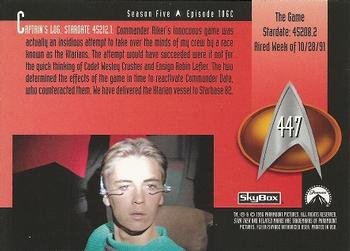 1996 SkyBox Star Trek: The Next Generation Season 5 #447 The Game Back