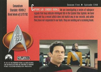 1996 SkyBox Star Trek: The Next Generation Season 5 #469 Conundrum Back