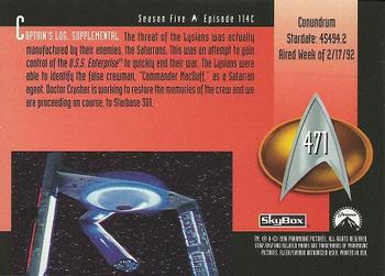 1996 SkyBox Star Trek: The Next Generation Season 5 #471 Conundrum Back
