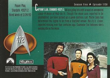 1996 SkyBox Star Trek: The Next Generation Season 5 #472 Power Play Back