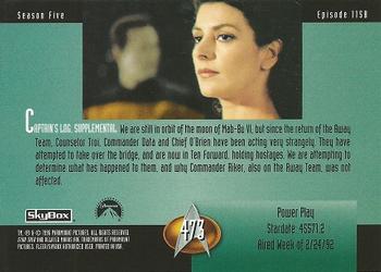 1996 SkyBox Star Trek: The Next Generation Season 5 #473 Power Play Back