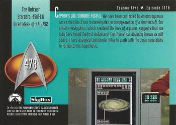 1996 SkyBox Star Trek: The Next Generation Season 5 #478 The Outcast Back
