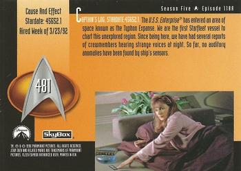 1996 SkyBox Star Trek: The Next Generation Season 5 #481 Cause And Effect Back