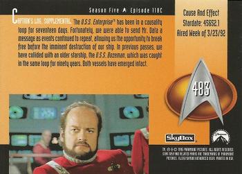 1996 SkyBox Star Trek: The Next Generation Season 5 #483 Cause And Effect Back