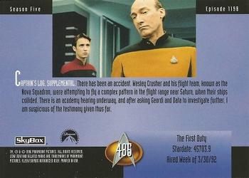 1996 SkyBox Star Trek: The Next Generation Season 5 #485 The First Duty Back