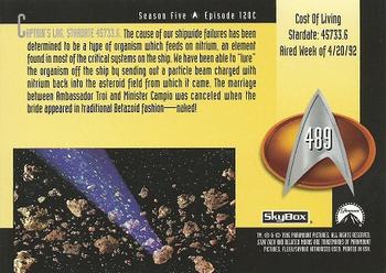1996 SkyBox Star Trek: The Next Generation Season 5 #489 Cost Of Living Back