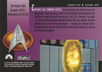 1996 SkyBox Star Trek: The Next Generation Season 5 #490 The Perfect Mate Back