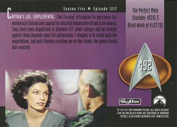 1996 SkyBox Star Trek: The Next Generation Season 5 #492 The Perfect Mate Back