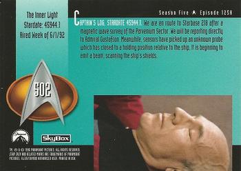 1996 SkyBox Star Trek: The Next Generation Season 5 #502 The Inner Light Back