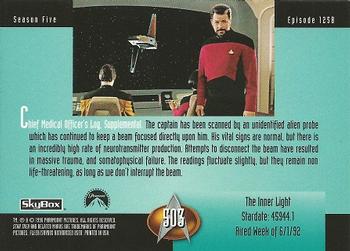 1996 SkyBox Star Trek: The Next Generation Season 5 #503 The Inner Light Back