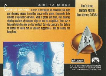 1996 SkyBox Star Trek: The Next Generation Season 5 #507 Time's Arrow Back
