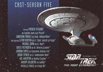 1996 SkyBox Star Trek: The Next Generation Season 5 #510 Production Credits - Season Five Front