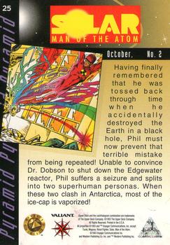 1993 Upper Deck The Valiant Era #25 Solar: Man Of The Atom Back