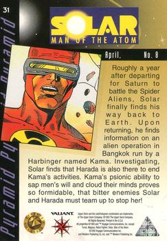 1993 Upper Deck The Valiant Era #31 Solar: Man Of The Atom Back