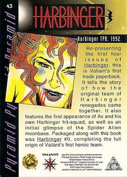 1993 Upper Deck The Valiant Era #43 Harbinger Back