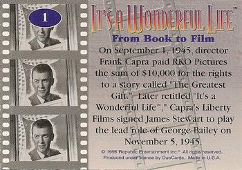 1996 DuoCards It's a Wonderful Life #1 From Book to Film Back