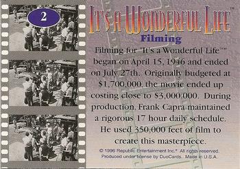 1996 DuoCards It's a Wonderful Life #2 Filming Back