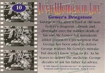 1996 DuoCards It's a Wonderful Life #10 Gower's Drugstore Back
