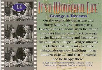 1996 DuoCards It's a Wonderful Life #14 George's Dreams Back