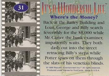 1996 DuoCards It's a Wonderful Life #31 Where's the Money? Back