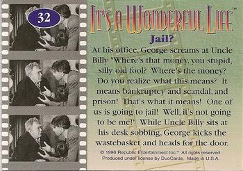 1996 DuoCards It's a Wonderful Life #32 Jail? Back