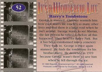 1996 DuoCards It's a Wonderful Life #52 Harry's Tombstone Back