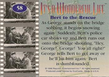 1996 DuoCards It's a Wonderful Life #58 Bert to the Rescue Back
