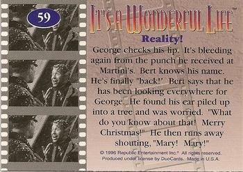1996 DuoCards It's a Wonderful Life #59 Reality! Back