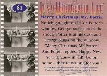 1996 DuoCards It's a Wonderful Life #61 Merry Christmas, Mr. Potter Back