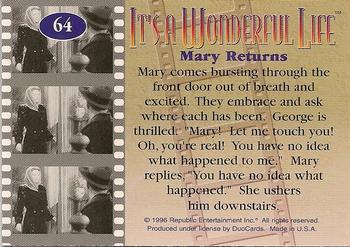 1996 DuoCards It's a Wonderful Life #64 Mary Returns Back