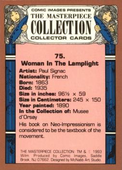 1993 Comic Images The Masterpiece Collection #75 Woman In The Lamplight - Paul Signac - French Back