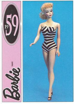 1991 Action/Panini Another First for Barbie #1 First Barbie Doll (1959) Front