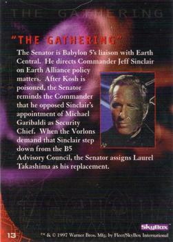 1997 SkyBox Babylon 5 Special Edition #13 The Senator Back
