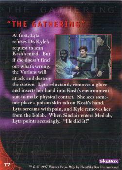 1997 SkyBox Babylon 5 Special Edition #17 Lyta's Accusation Back