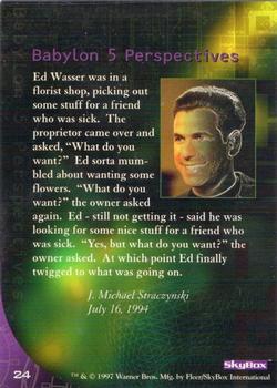 1997 SkyBox Babylon 5 Special Edition #24 What Do You Want? Back