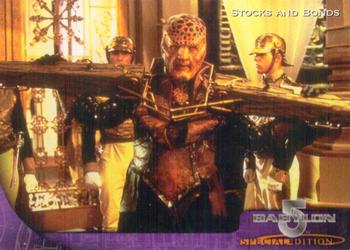 1997 SkyBox Babylon 5 Special Edition #28 Stocks and Bonds Front