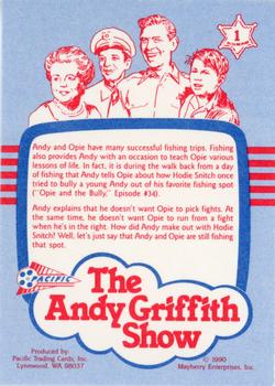1990 Pacific The Andy Griffith Show Series 1 #1 Catch of the Day Back