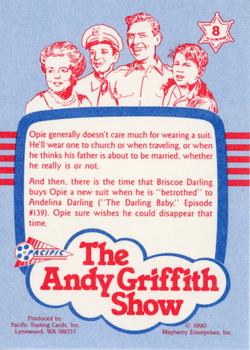 1990 Pacific The Andy Griffith Show Series 1 #8 Tailored Taylor Back