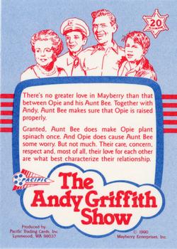 1990 Pacific The Andy Griffith Show Series 1 #20 Heart for Heart's Sake Back