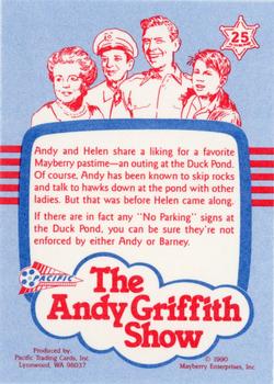 1990 Pacific The Andy Griffith Show Series 1 #25 Down by the Duck Pond Back