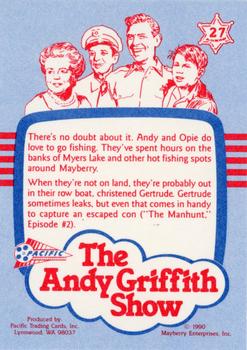1990 Pacific The Andy Griffith Show Series 1 #27 The Fishin' Hole Back
