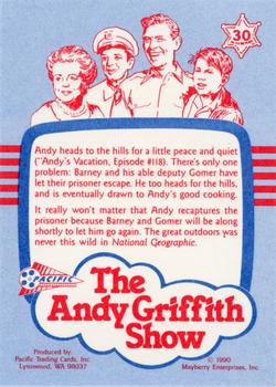 1990 Pacific The Andy Griffith Show Series 1 #30 Happy Camper Back