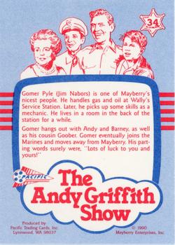 1990 Pacific The Andy Griffith Show Series 1 #34 Gomer Pyle Back