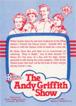 1990 Pacific The Andy Griffith Show Series 1 #45 TV Time at the Taylors Back