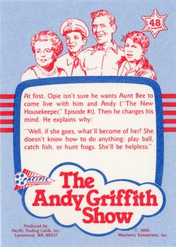 1990 Pacific The Andy Griffith Show Series 1 #48 Opie welcomes Aunt Bee Home Back