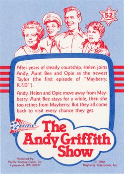 1990 Pacific The Andy Griffith Show Series 1 #52 The Taylor Family Back