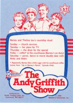 1990 Pacific The Andy Griffith Show Series 1 #57 Read My Lips Back